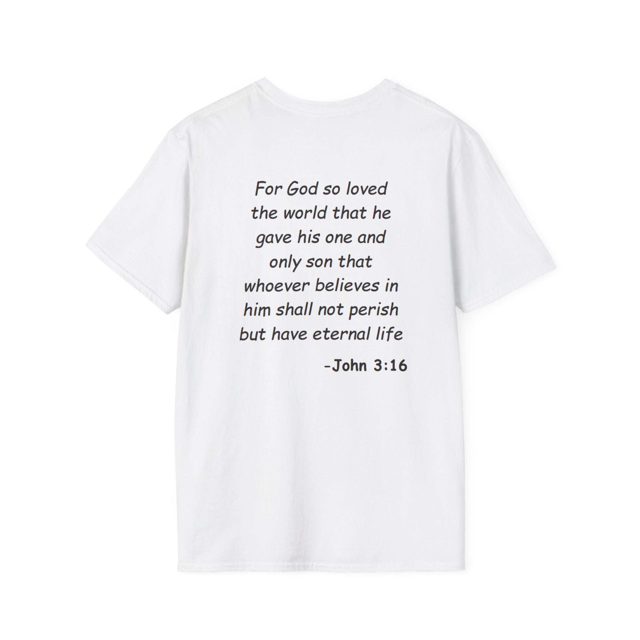 Faith-Inspired Unisex Softstyle T-Shirt - John 3:16 Design